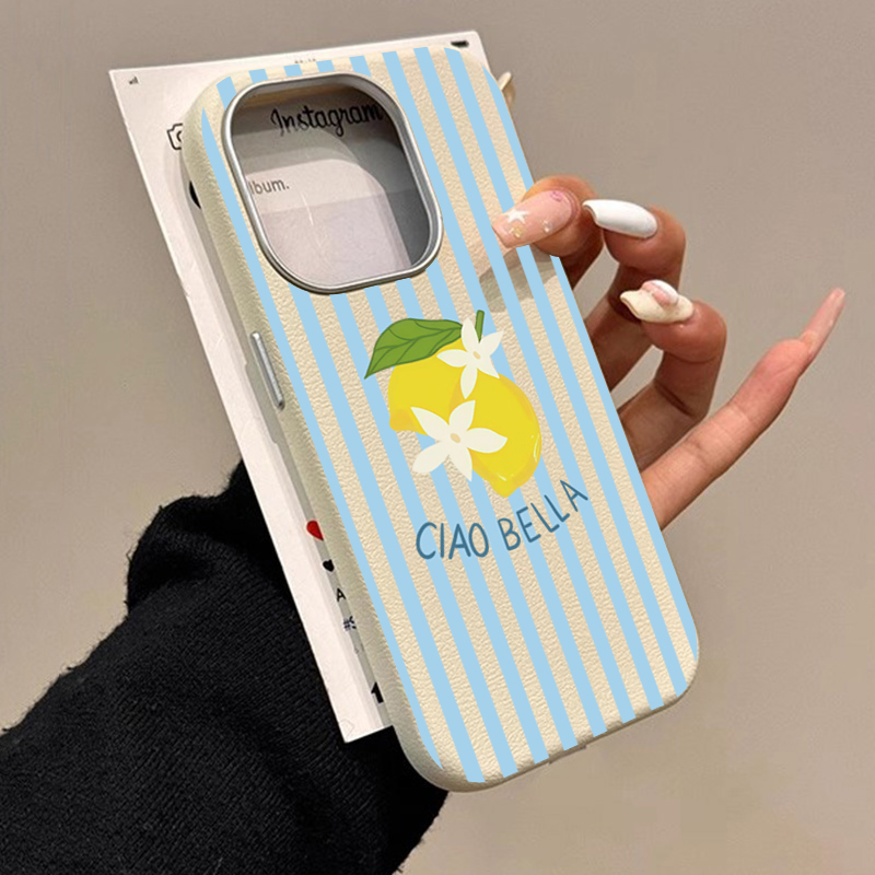 Samsung Galaxy S25 - Lemon Striped Retro Design Suitable for