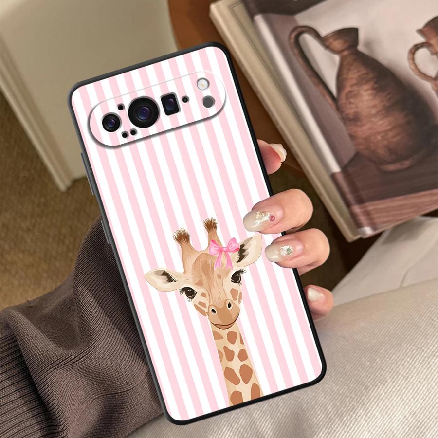 Cartoon Giraffe Funda Phone Co - Google Pixel 9 ulasan dan harga