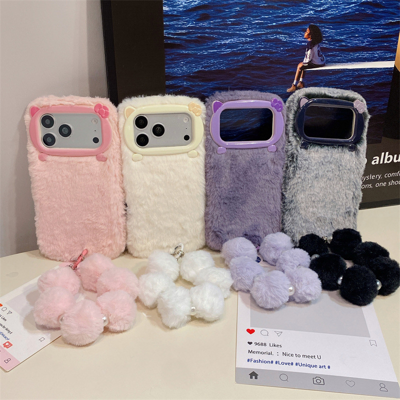 Luxury Solid Colors Furry Plus - Apple Iphone 15 Pro Max ulasan dan harga