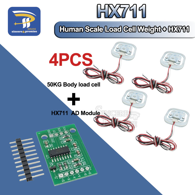 4Pcs 50kg Human Scale Load Cel - Muscle Sensor Emg ulasan dan harga
